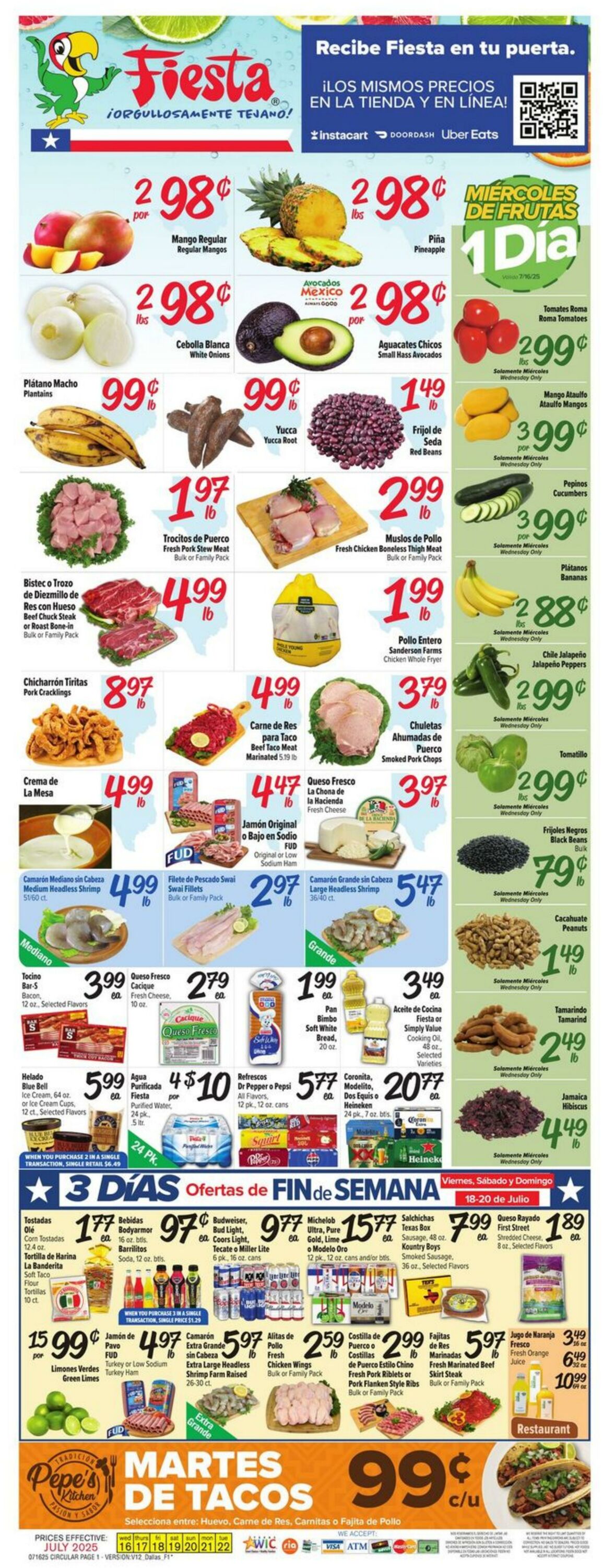 Weekly ad Fiesta Mart 07/16/2025 - 07/22/2025