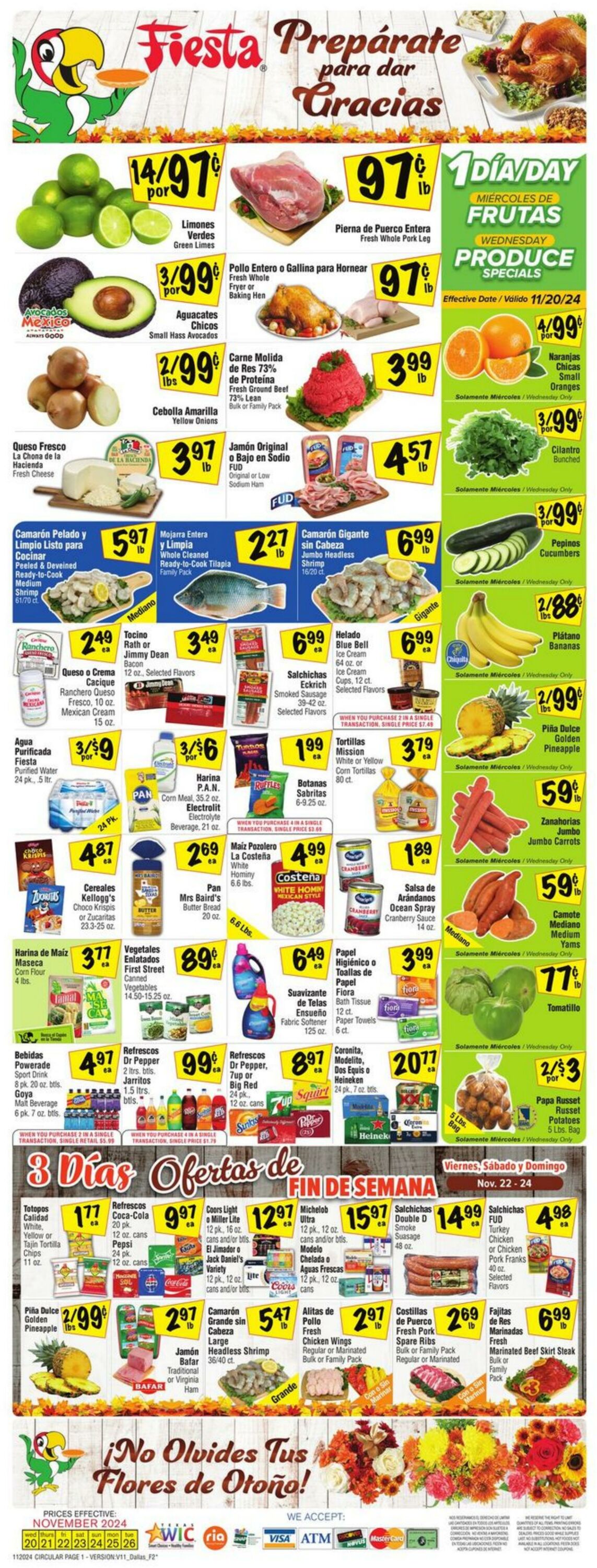 Weekly ad Fiesta Mart 11/20/2024 - 11/26/2024