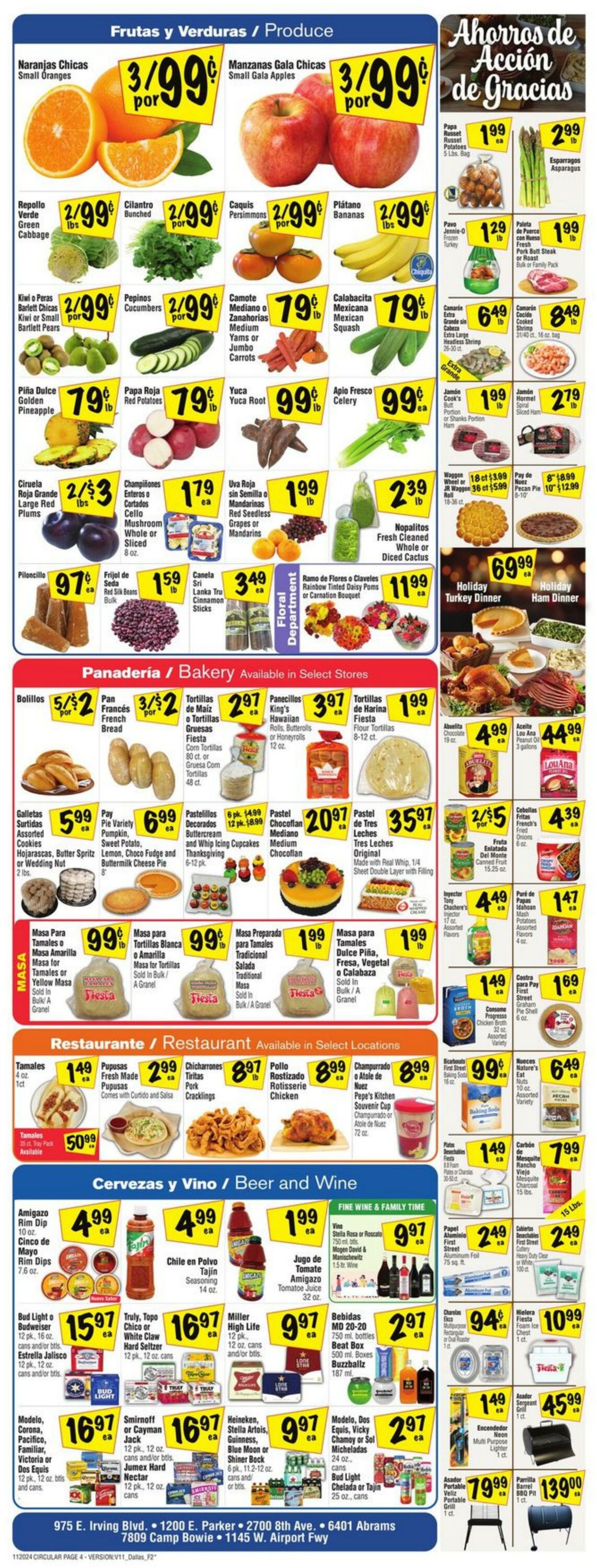 Weekly ad Fiesta Mart 11/20/2024 - 11/26/2024