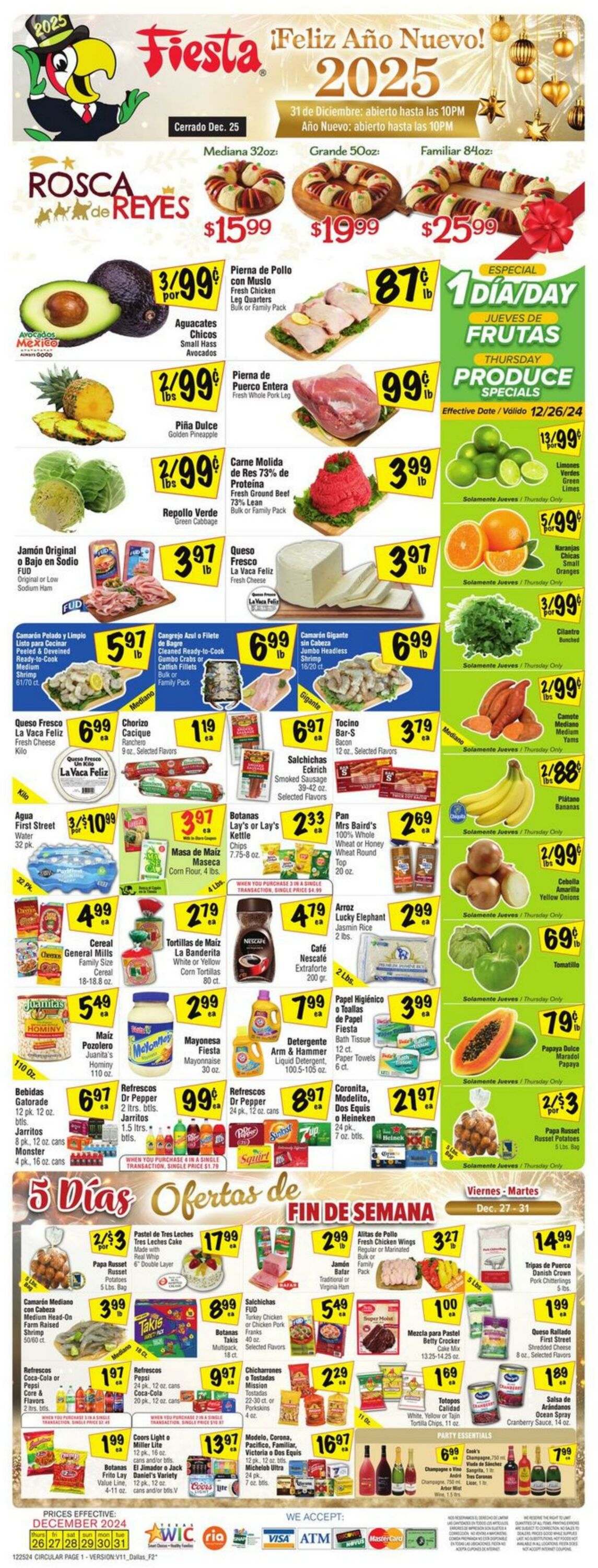 Weekly ad Fiesta Mart 12/25/2024 - 12/31/2024