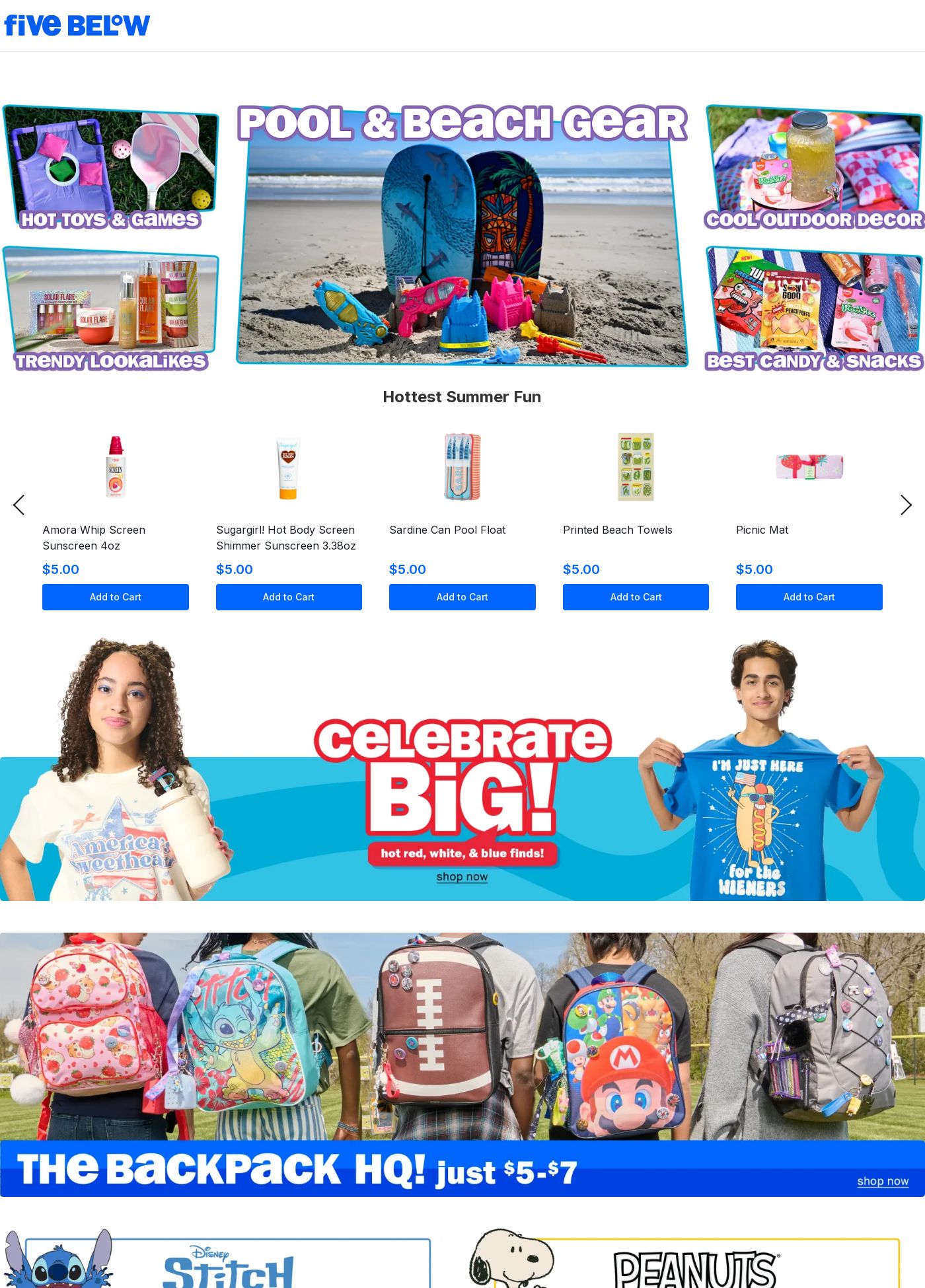 Weekly ad Five Below 07/01/2025 - 07/31/2025