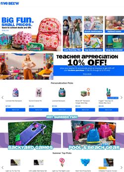 Weekly ad Five Below 09/01/2025 - 09/30/2025