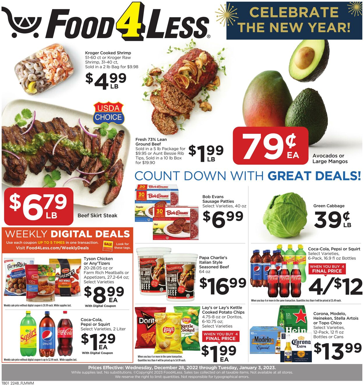 Weekly ad Food 4 Less 12/28/2022 - 01/03/2023