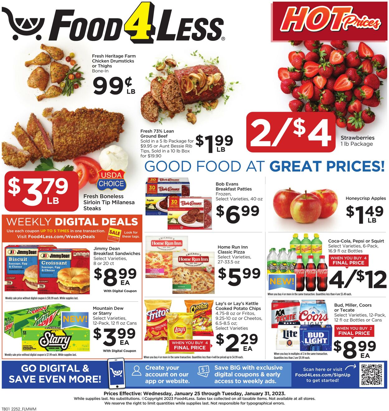 Weekly ad Food 4 Less 01/25/2023 - 01/31/2023