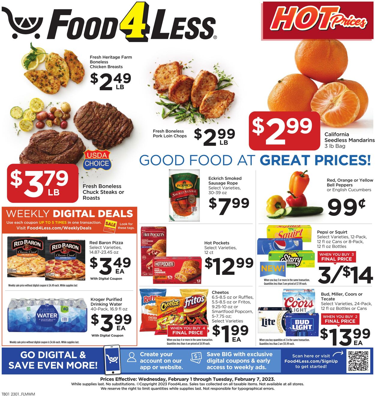 Weekly ad Food 4 Less 02/01/2023 - 02/07/2023