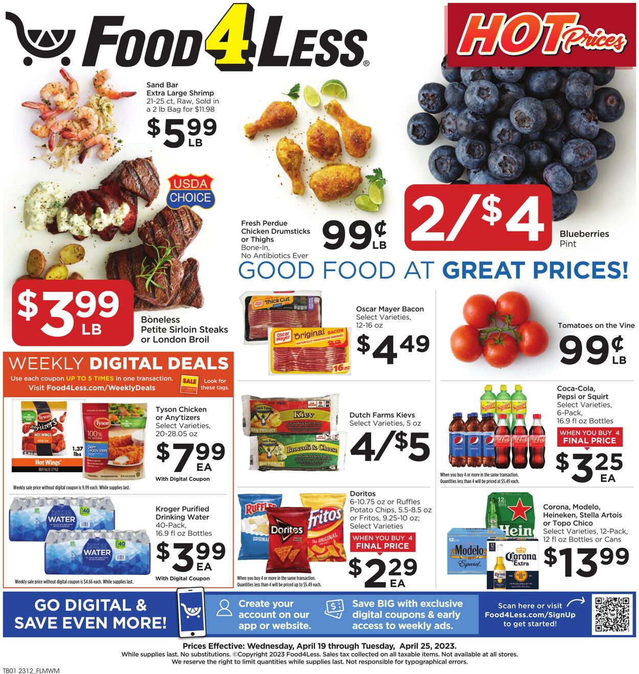 Weekly ad Food 4 Less 04/19/2023 - 04/25/2023
