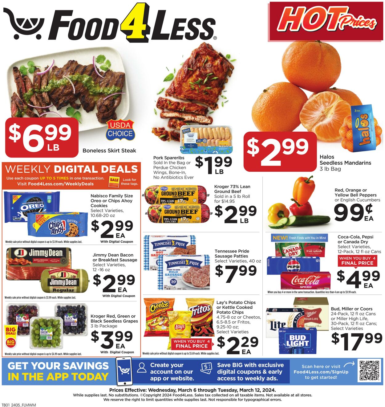 Weekly ad Food 4 Less 03/06/2024 - 03/12/2024
