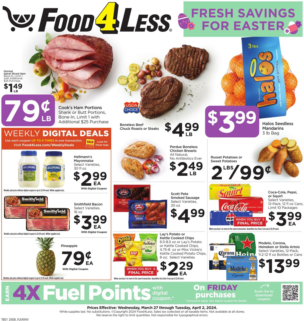Weekly ad Food 4 Less 03/27/2024 - 04/02/2024