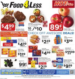 Weekly ad Food 4 Less 04/12/2023 - 04/18/2023