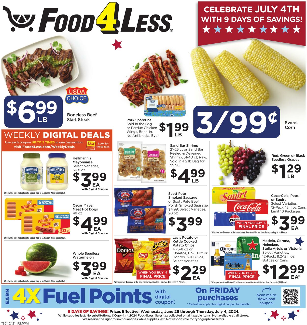 Weekly ad Food 4 Less 06/26/2024 - 07/04/2024