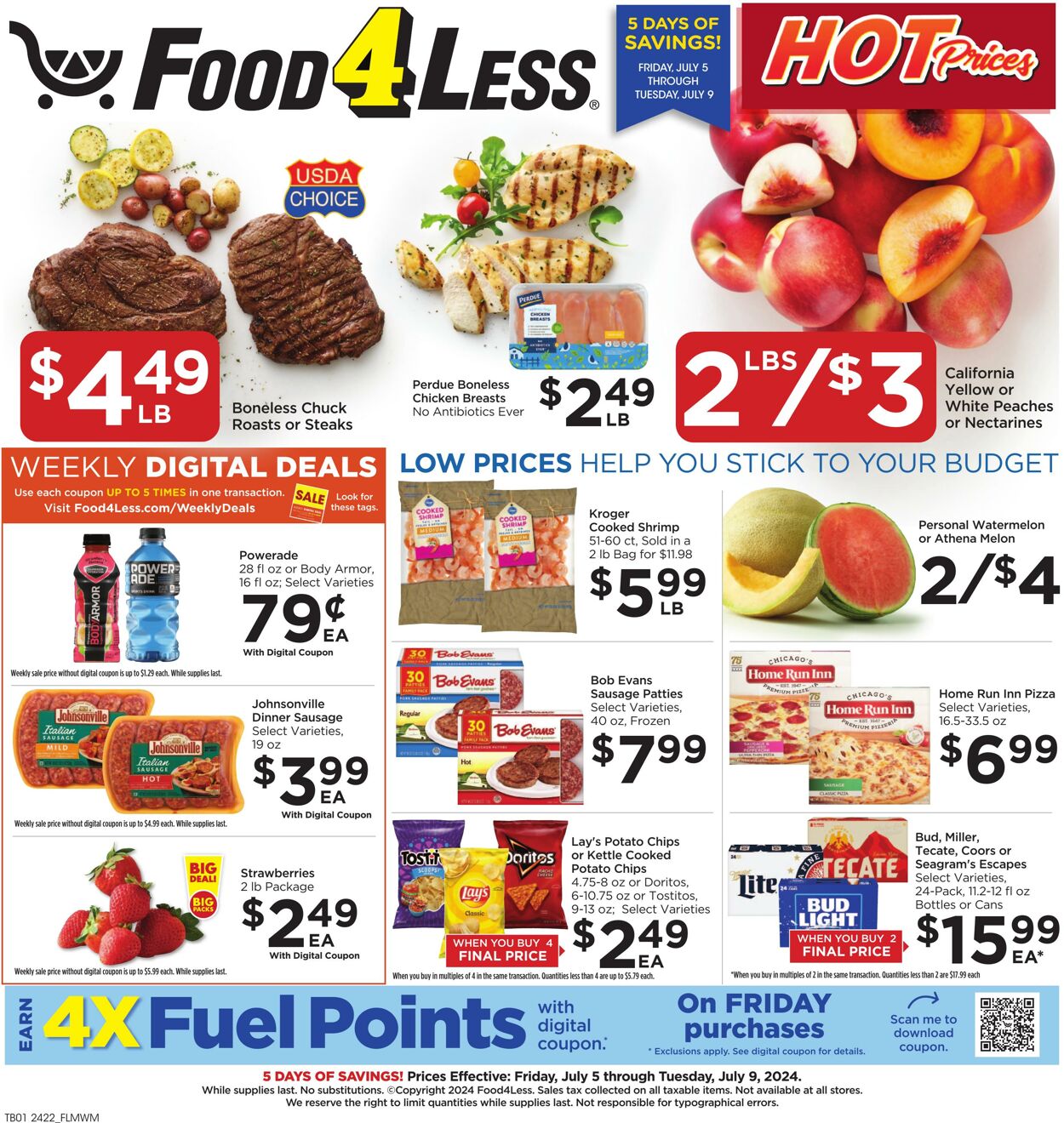 Weekly ad Food 4 Less 07/05/2024 - 07/09/2024