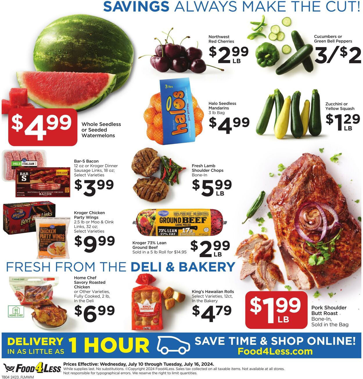 Weekly ad Food 4 Less 07/10/2024 - 07/16/2024