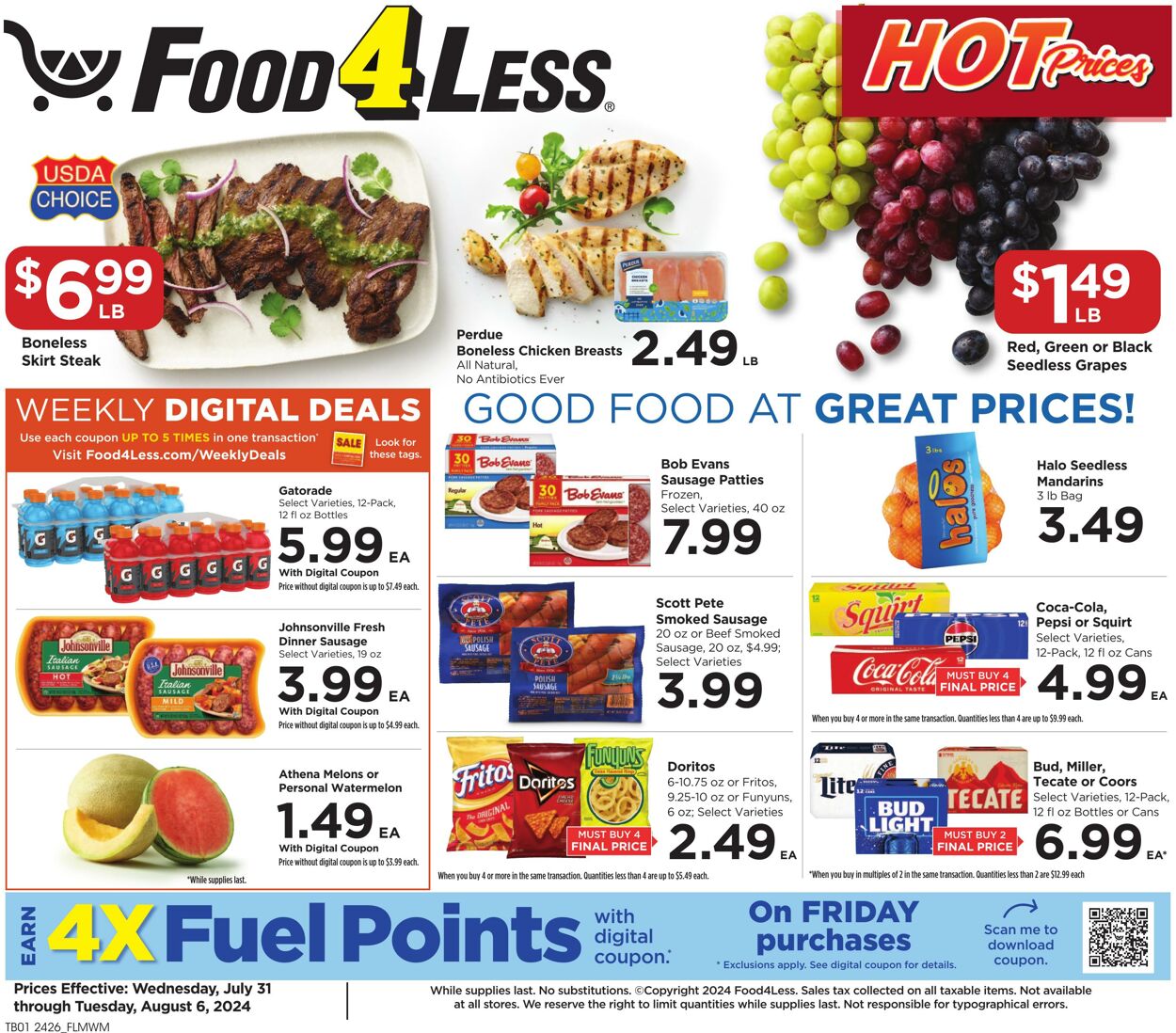 Weekly ad Food 4 Less 07/31/2024 - 08/06/2024