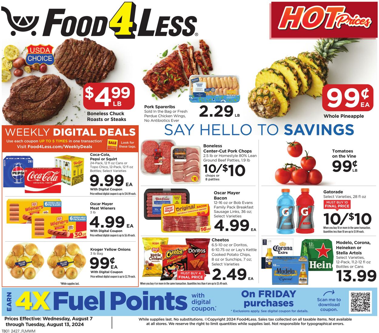 Weekly ad Food 4 Less 08/07/2024 - 08/13/2024