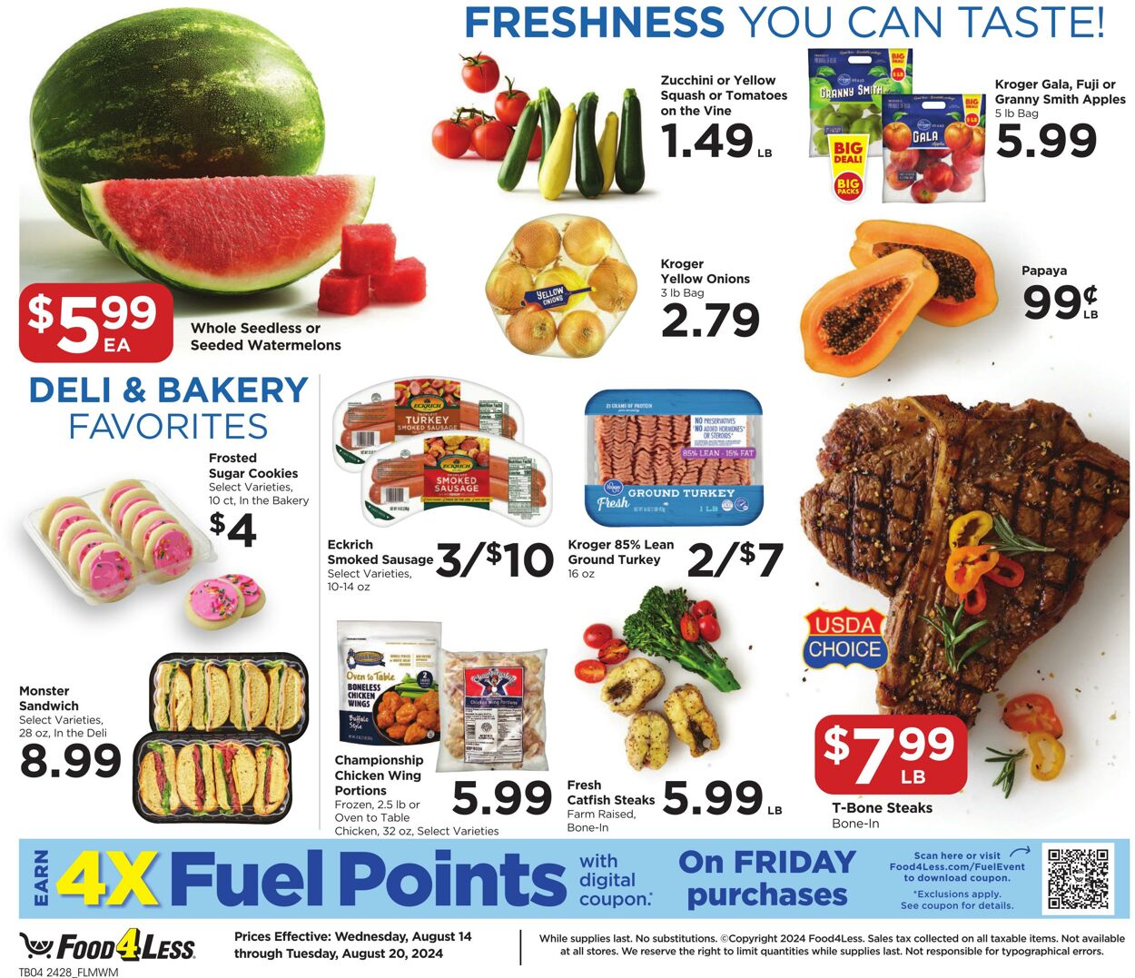 Weekly ad Food 4 Less 08/14/2024 - 08/20/2024