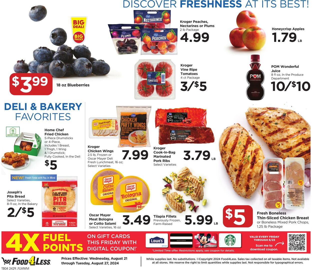 Weekly ad Food 4 Less 08/21/2024 - 08/27/2024