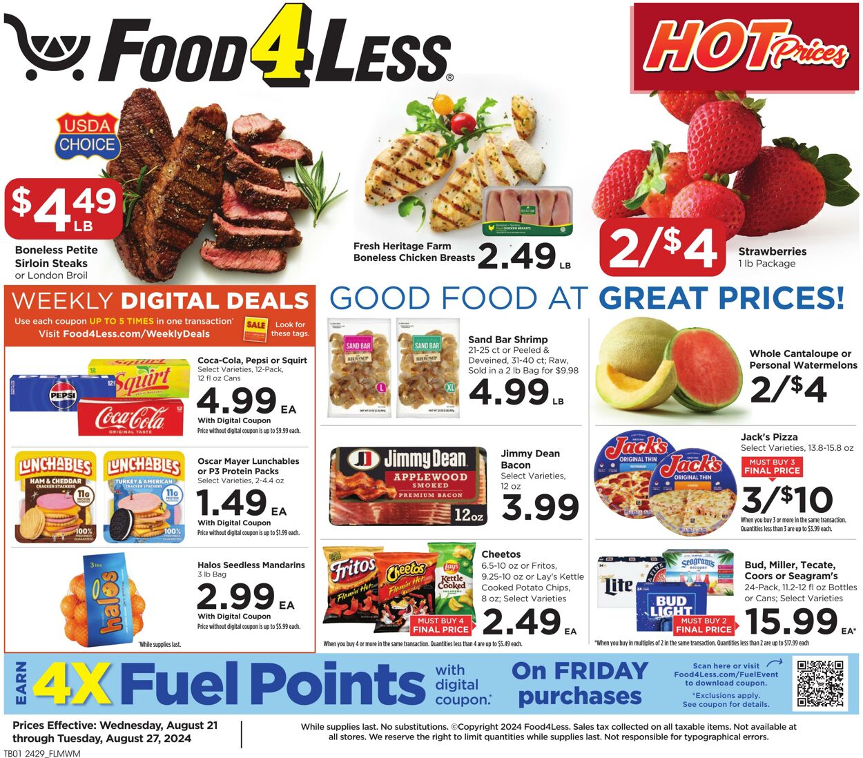 Weekly ad Food 4 Less 08/21/2024 - 08/27/2024