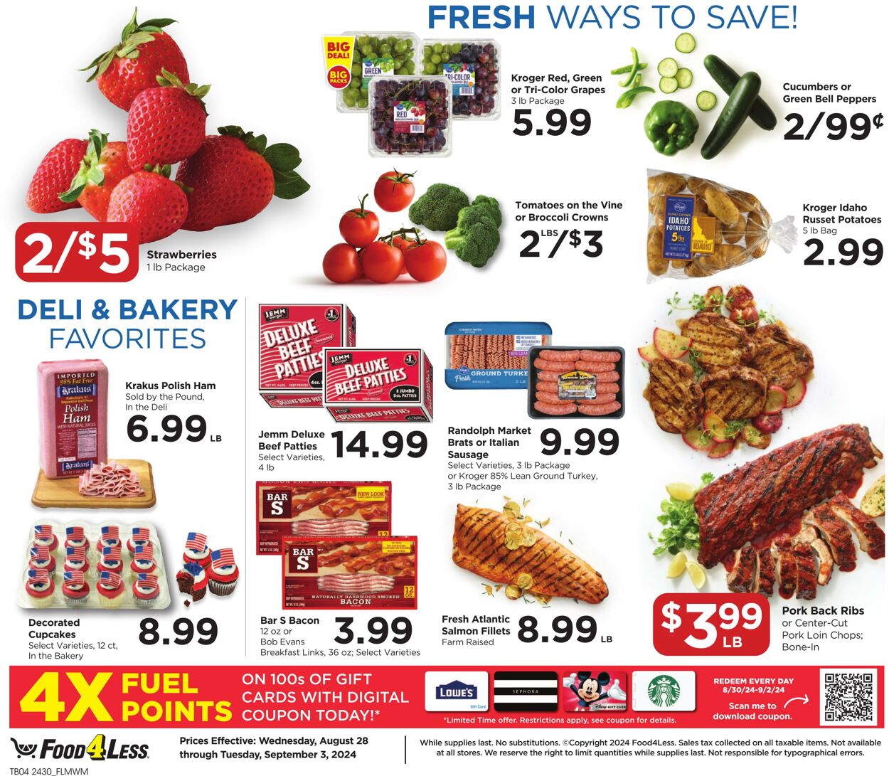 Weekly ad Food 4 Less 08/28/2024 - 09/03/2024