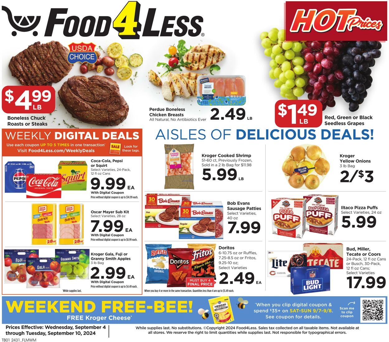 Weekly ad Food 4 Less 09/04/2024 - 09/10/2024