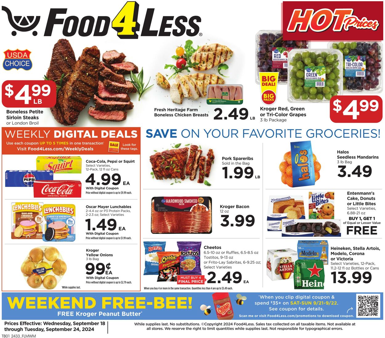 Weekly ad Food 4 Less 09/18/2024 - 09/24/2024