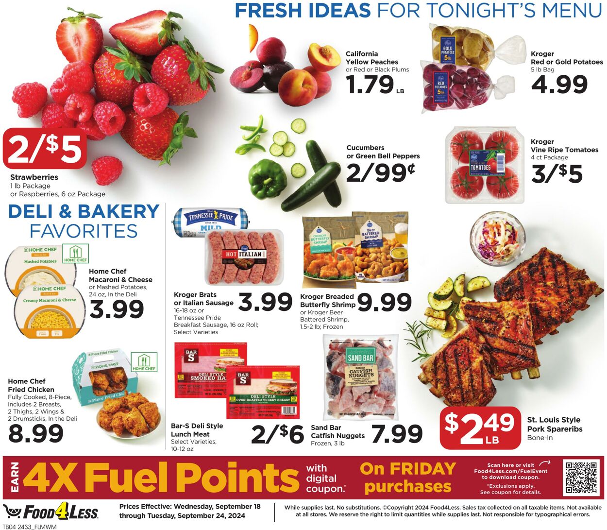 Weekly ad Food 4 Less 09/18/2024 - 09/24/2024