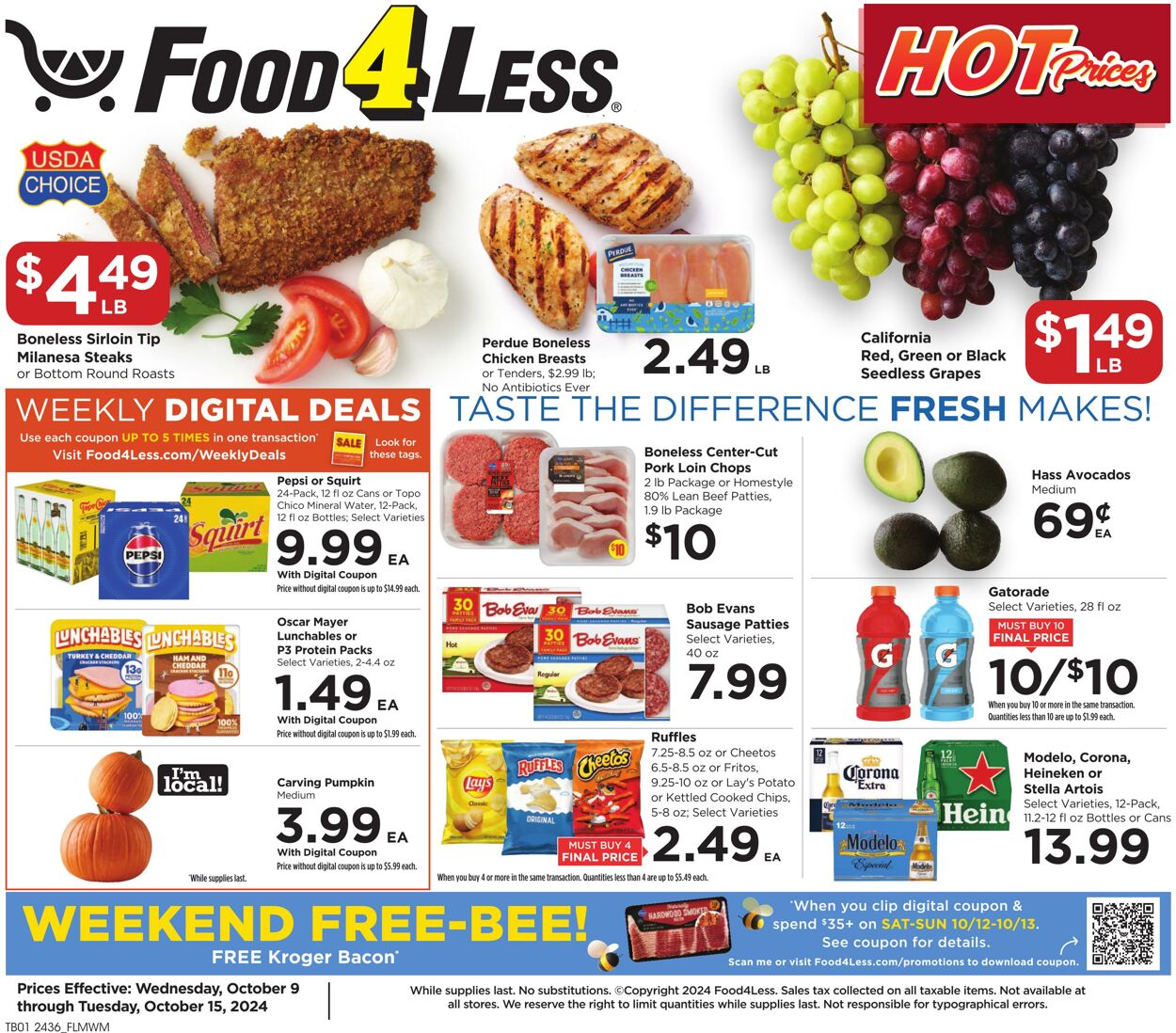 Weekly ad Food 4 Less 10/09/2024 - 10/15/2024