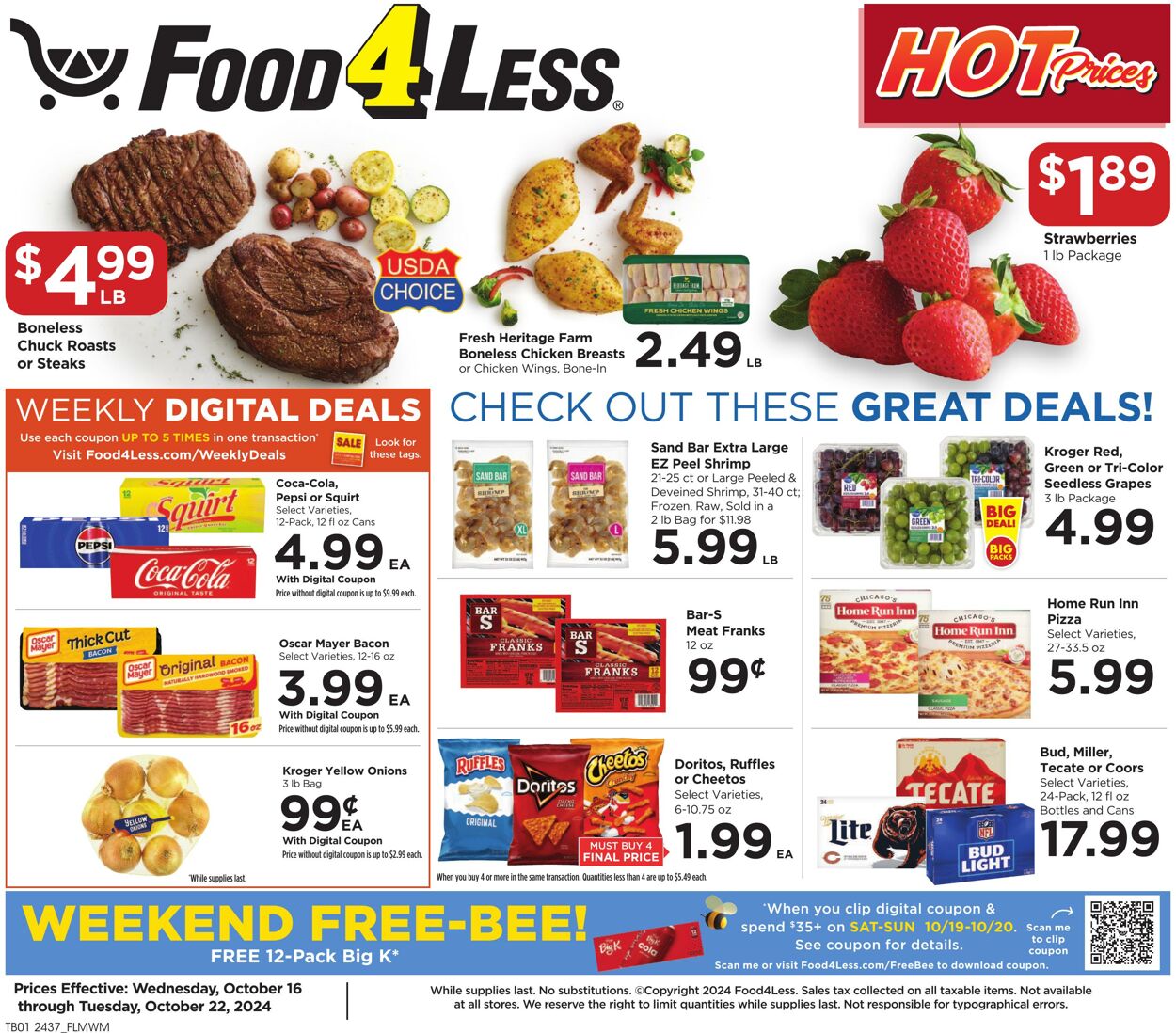 Weekly ad Food 4 Less 10/16/2024 - 10/22/2024