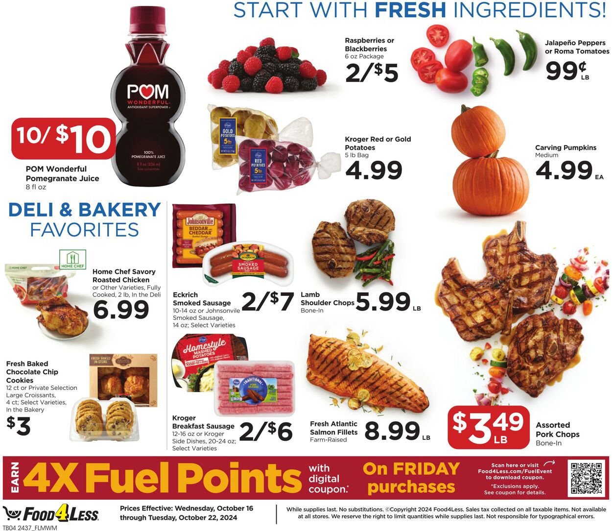 Weekly ad Food 4 Less 10/16/2024 - 10/22/2024