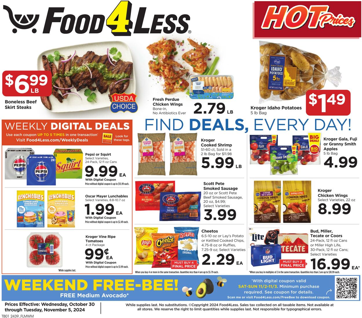 Weekly ad Food 4 Less 10/30/2024 - 11/05/2024