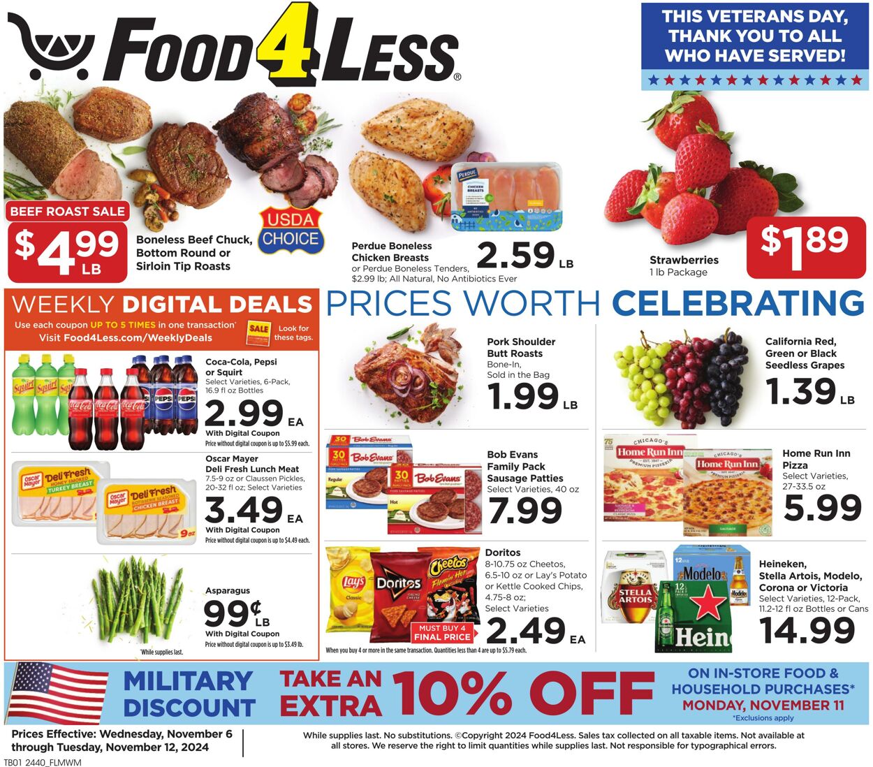 Weekly ad Food 4 Less 11/06/2024 - 11/12/2024