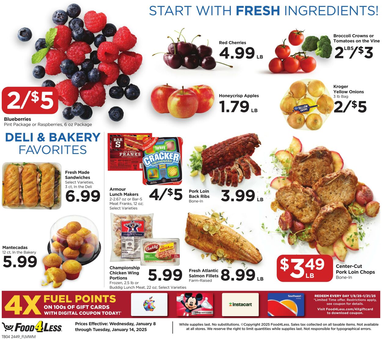 Weekly ad Food 4 Less 01/08/2025 - 01/14/2025