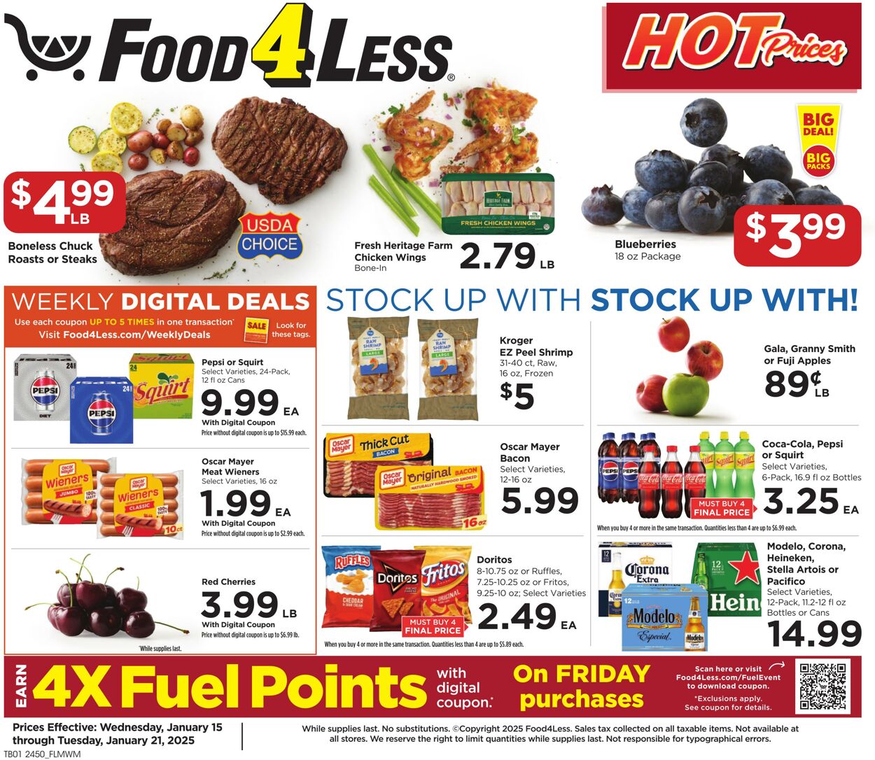 Weekly ad Food 4 Less 01/15/2025 - 01/21/2025