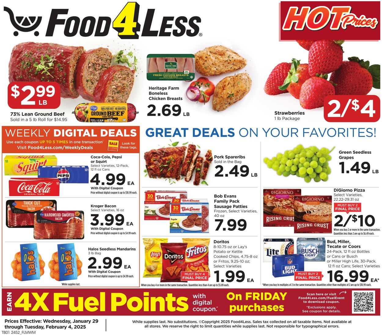 Weekly ad Food 4 Less 01/29/2025 - 02/04/2025