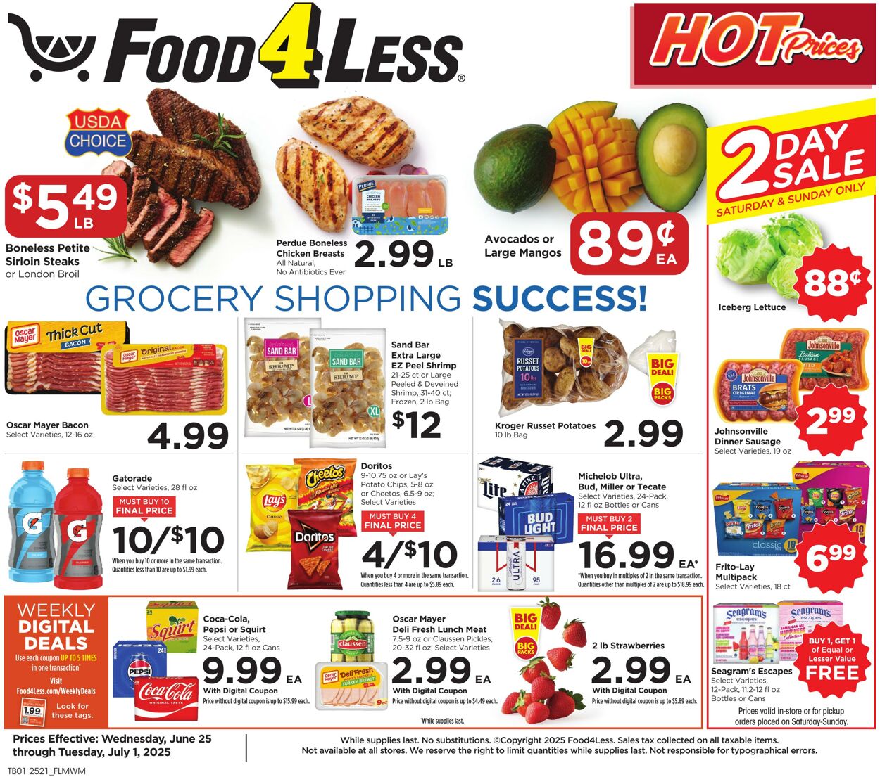 Weekly ad Food 4 Less 06/25/2025 - 07/01/2025