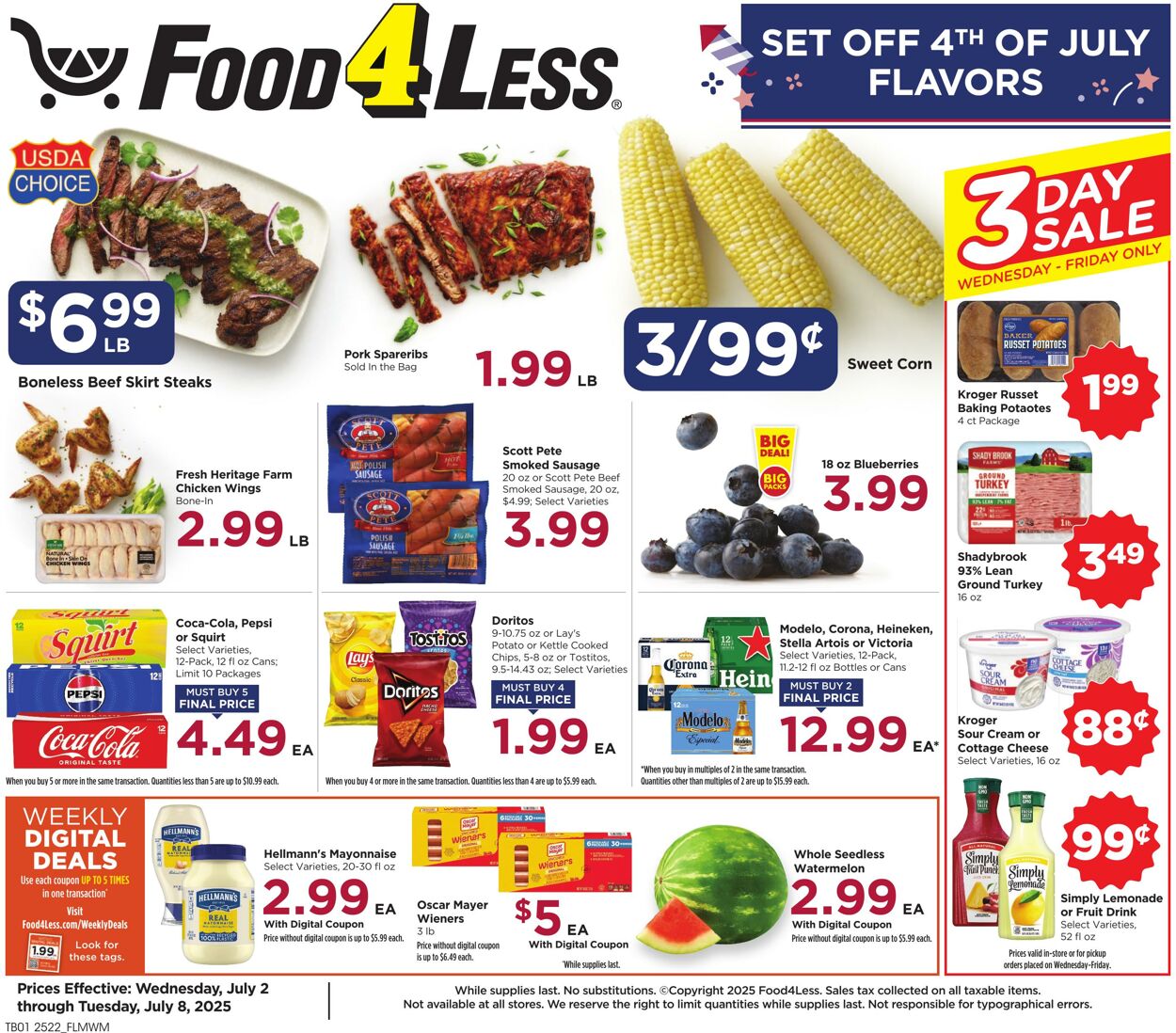 Weekly ad Food 4 Less 07/02/2025 - 07/08/2025
