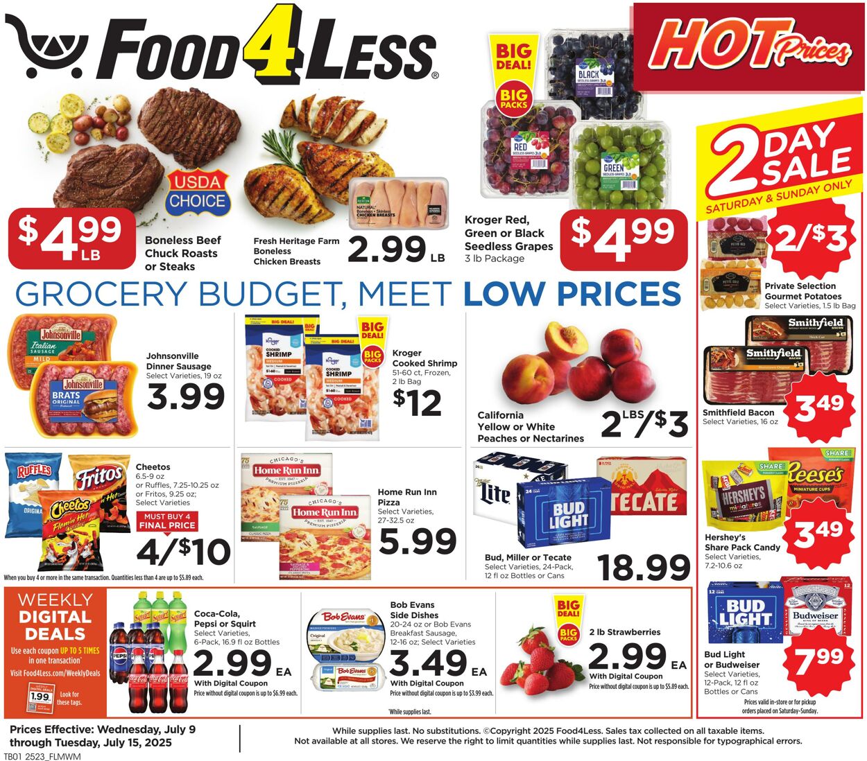 Weekly ad Food 4 Less 07/09/2025 - 07/15/2025