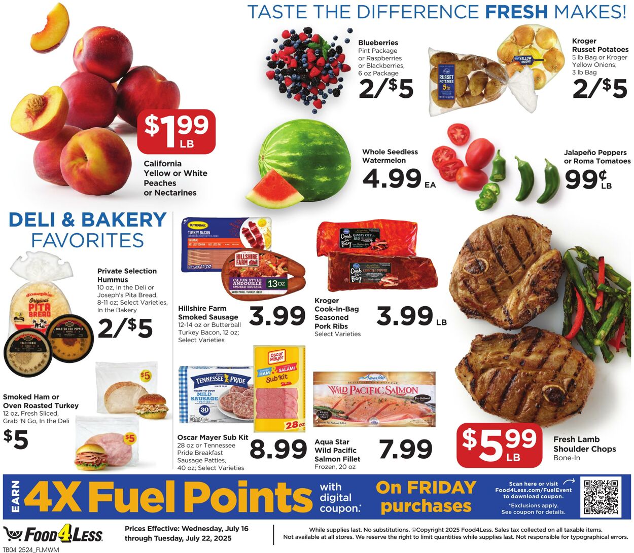 Weekly ad Food 4 Less 07/16/2025 - 07/22/2025