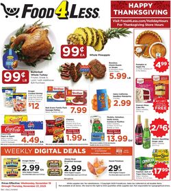 Weekly ad Food 4 Less 11/19/2025 - 11/27/2025