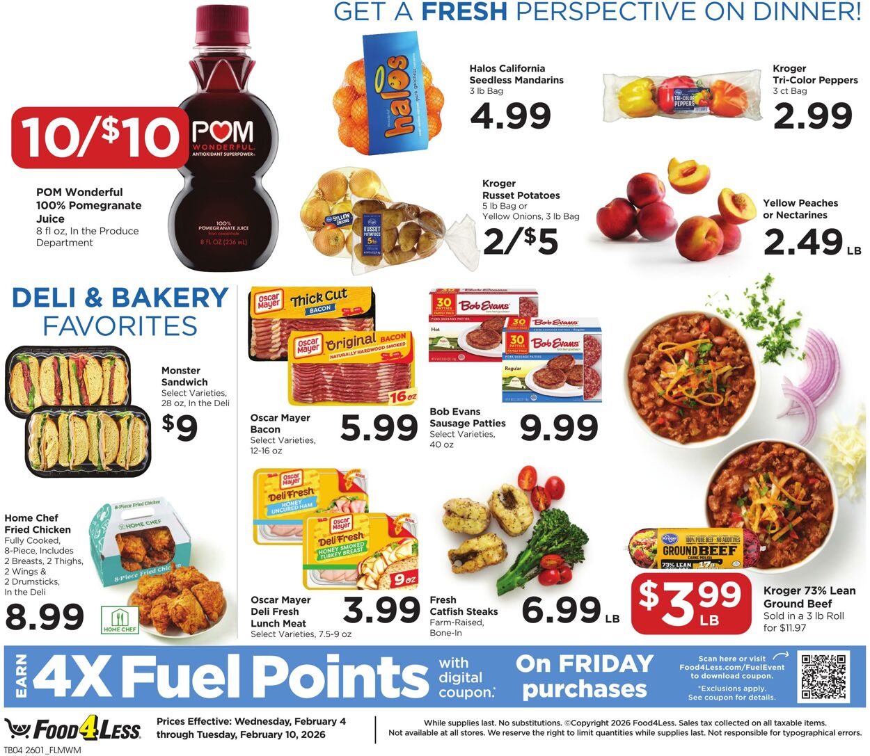 Weekly ad Food 4 Less 02/04/2026 - 02/10/2026