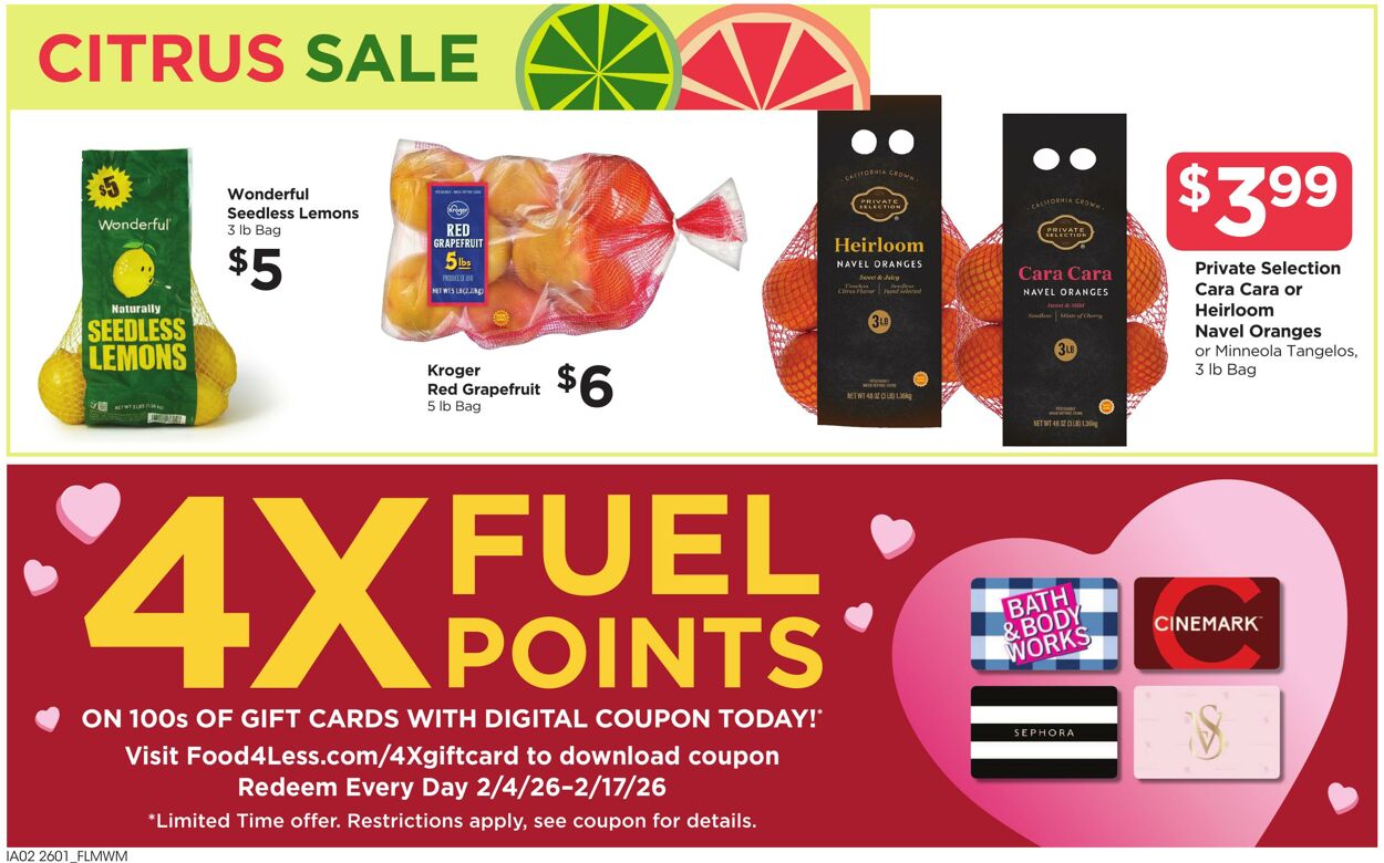 Weekly ad Food 4 Less 02/04/2026 - 02/10/2026