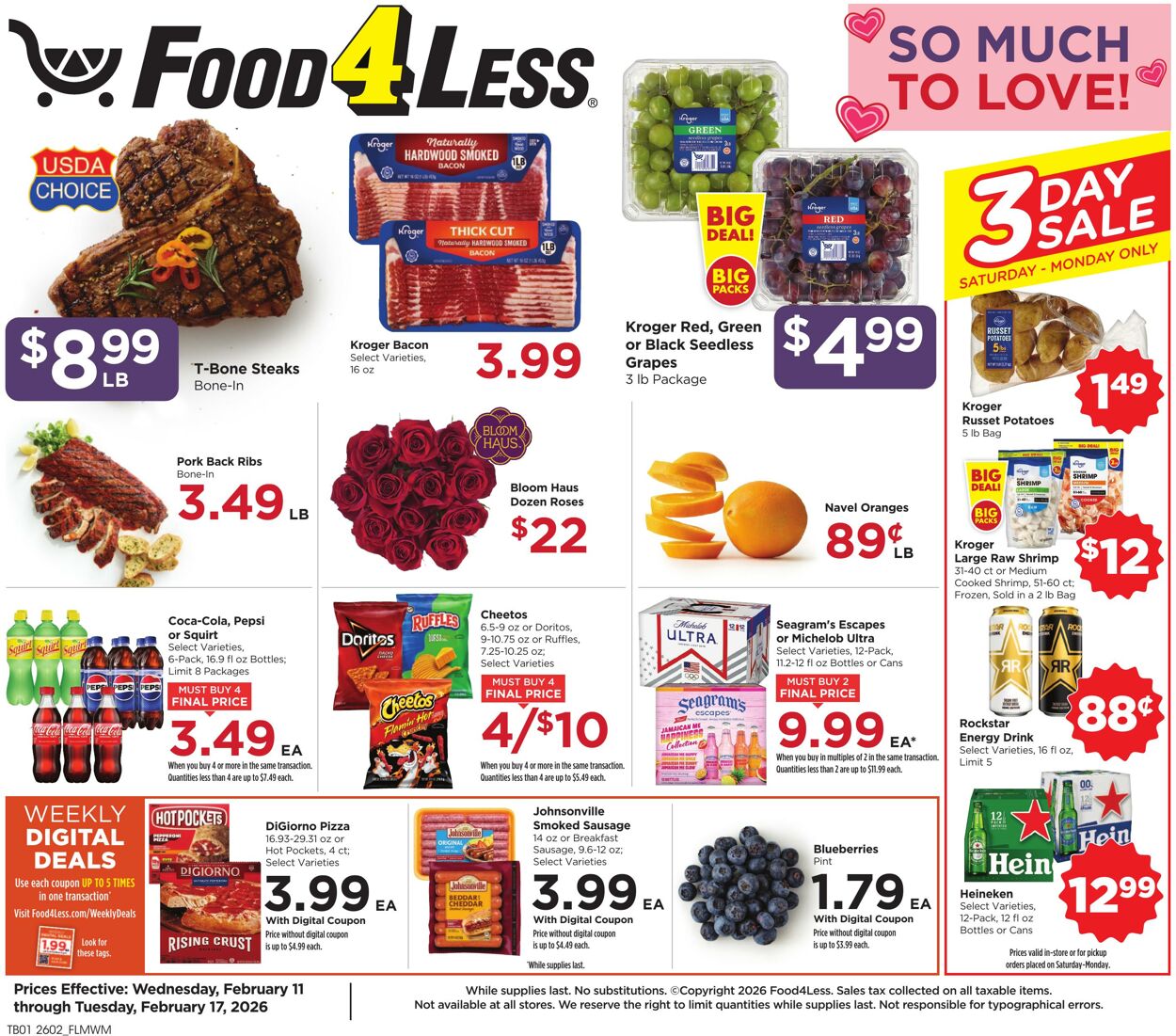 Weekly ad Food 4 Less 02/11/2026 - 02/17/2026