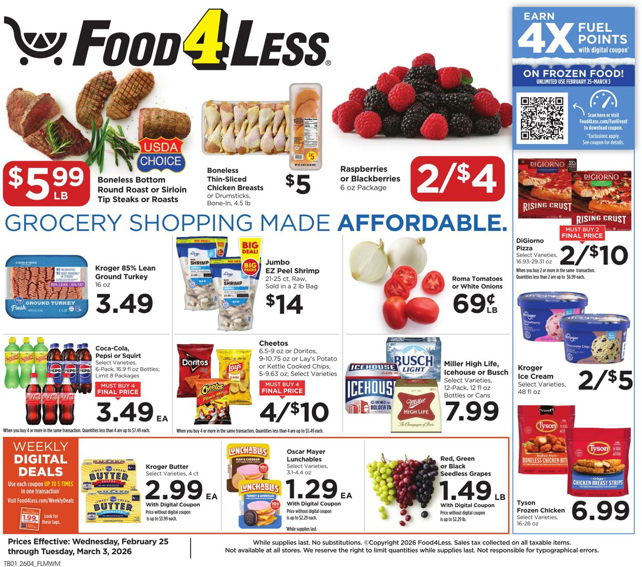 Weekly ad Food 4 Less 02/25/2026 - 03/03/2026