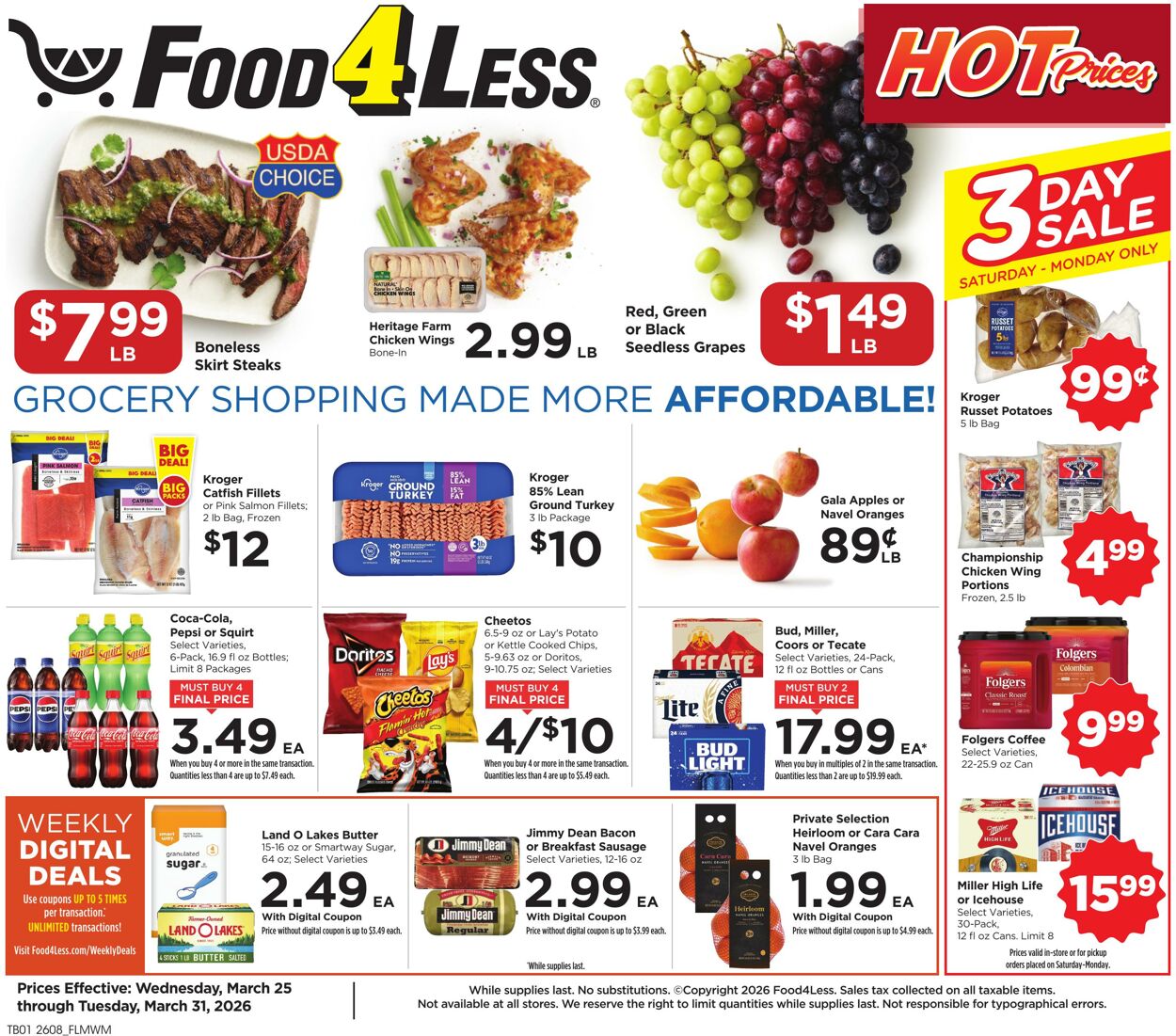 Weekly ad Food 4 Less 03/25/2026 - 03/31/2026