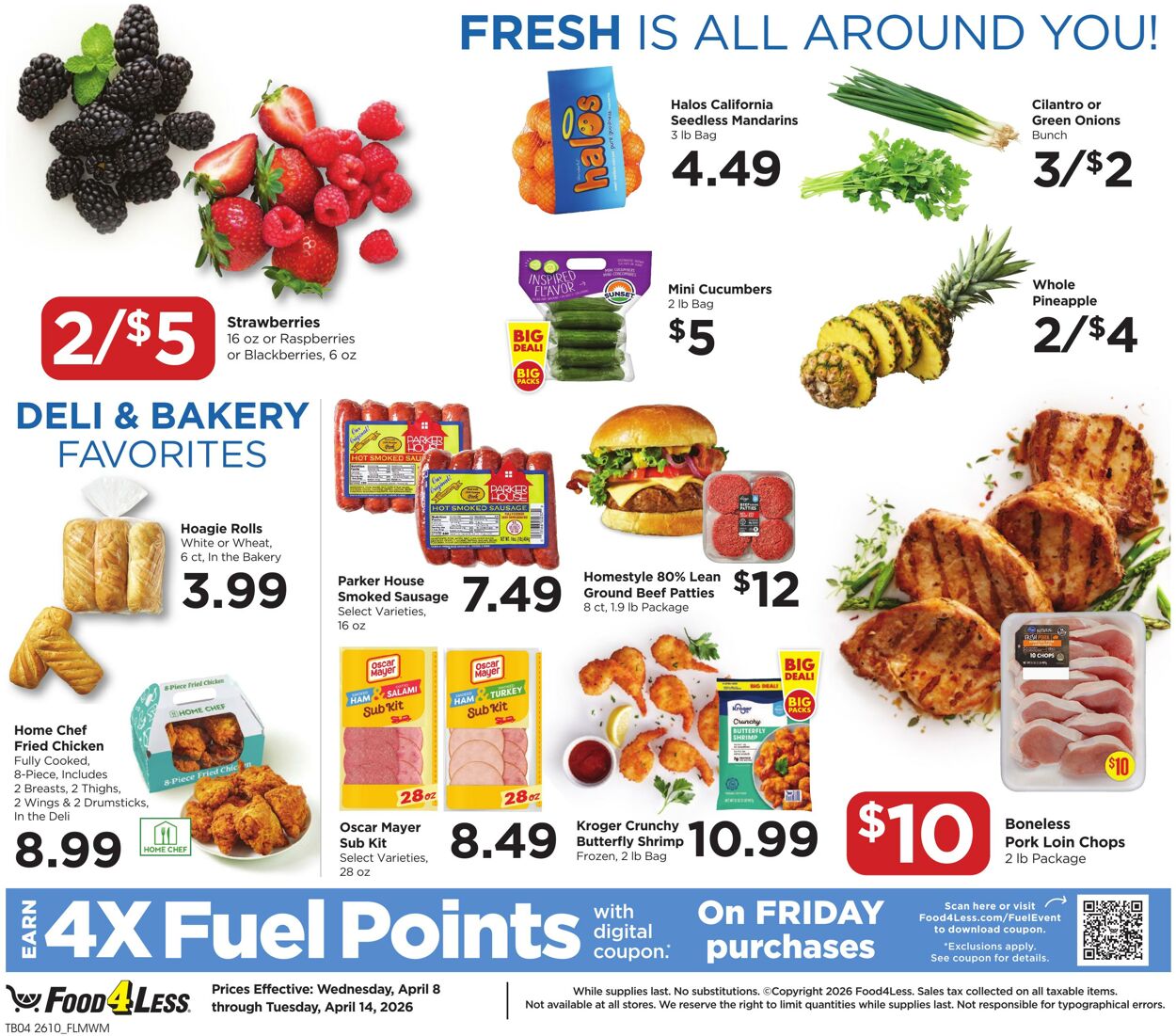 Weekly ad Food 4 Less 04/08/2026 - 04/14/2026