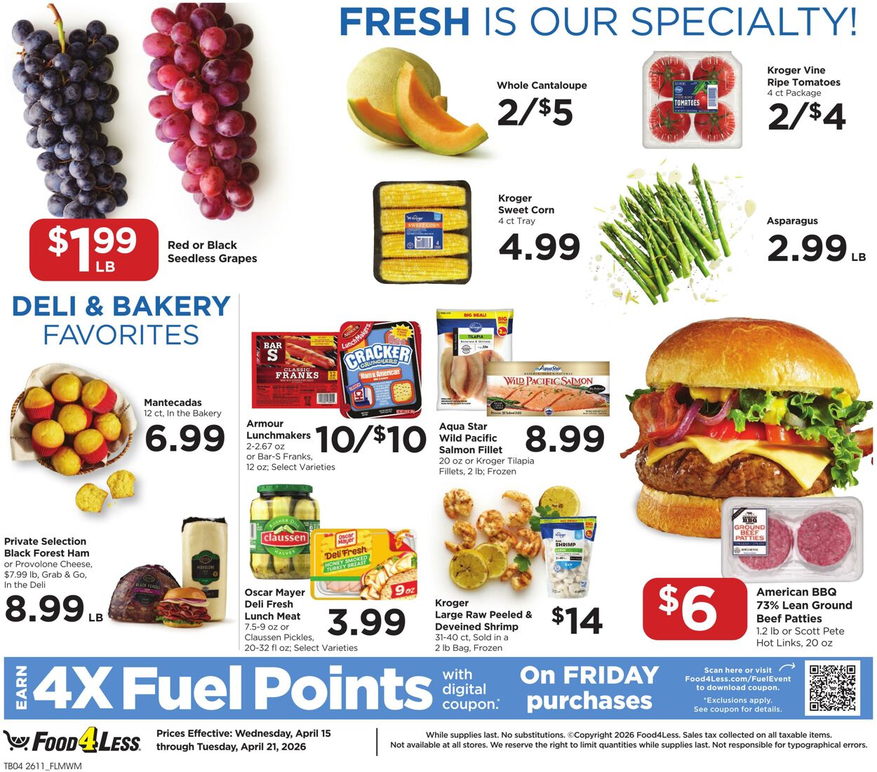 Weekly ad Food 4 Less 04/15/2026 - 04/21/2026