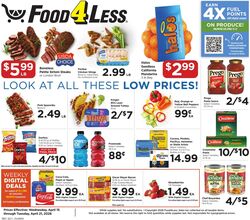 Weekly ad Food 4 Less 04/15/2026 - 04/21/2026