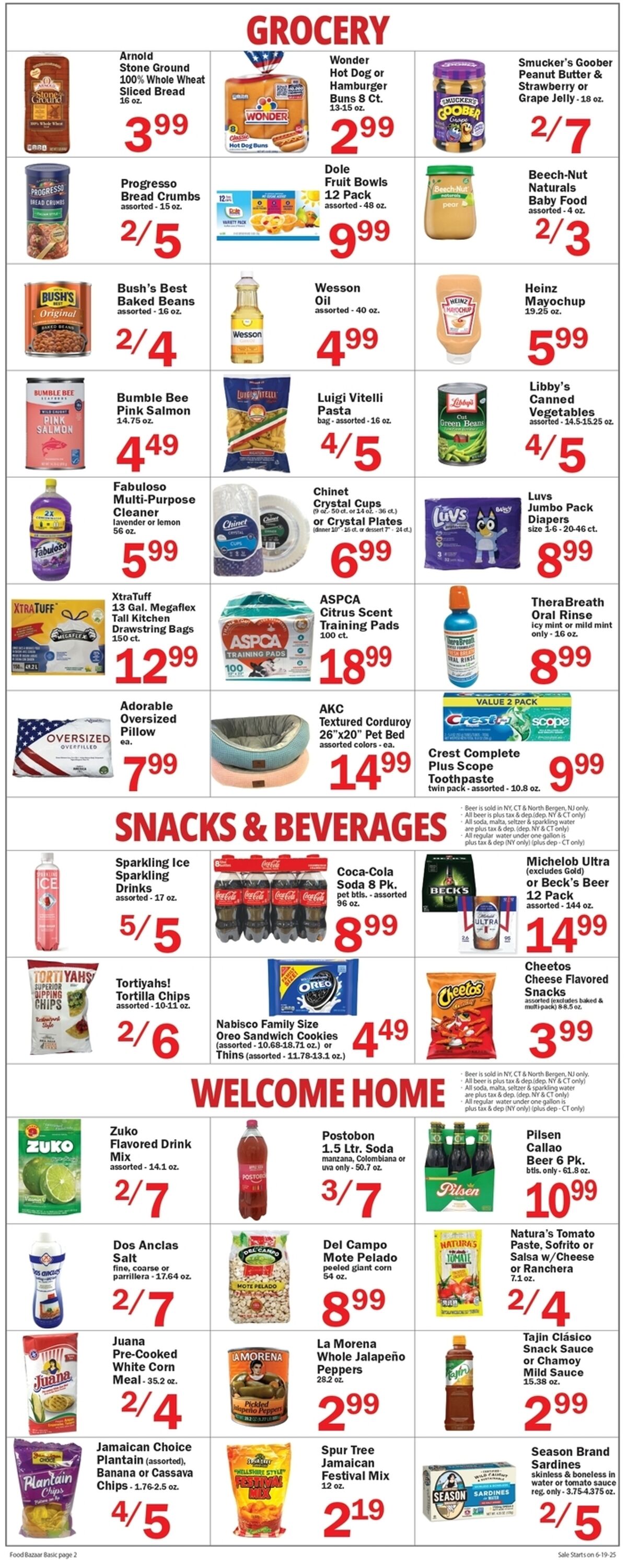 Weekly ad Food Bazaar 06/19/2025 - 06/25/2025