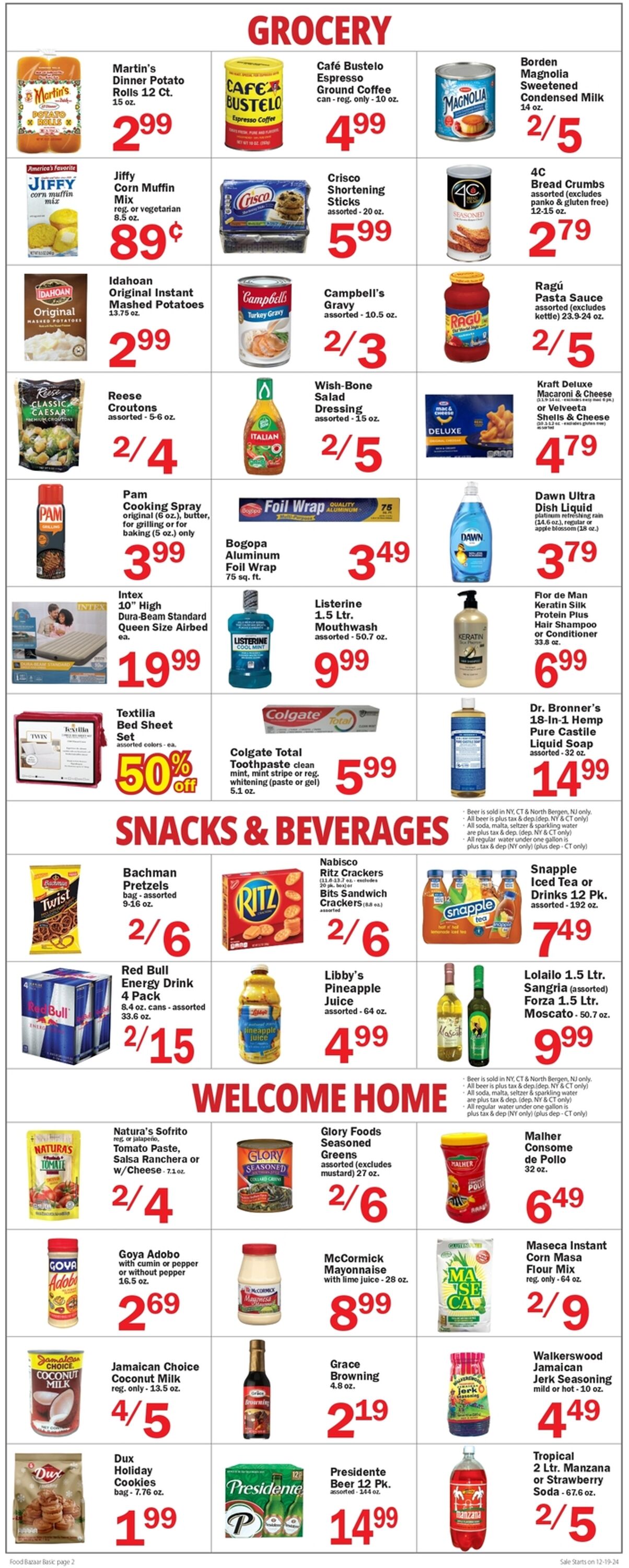 Weekly ad Food Bazaar 12/19/2024 - 12/25/2024