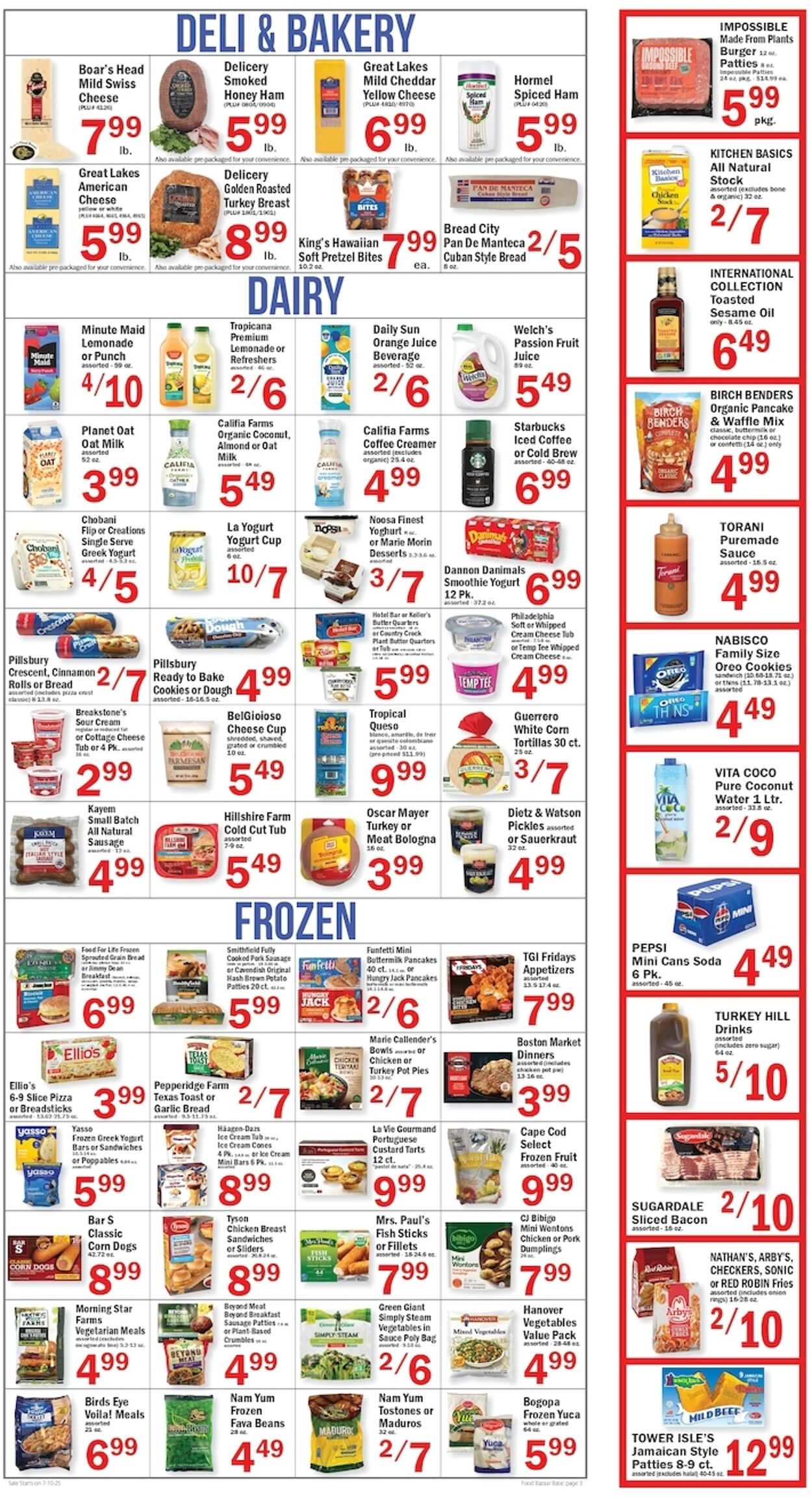 Weekly ad Food Bazaar 07/10/2025 - 07/16/2025