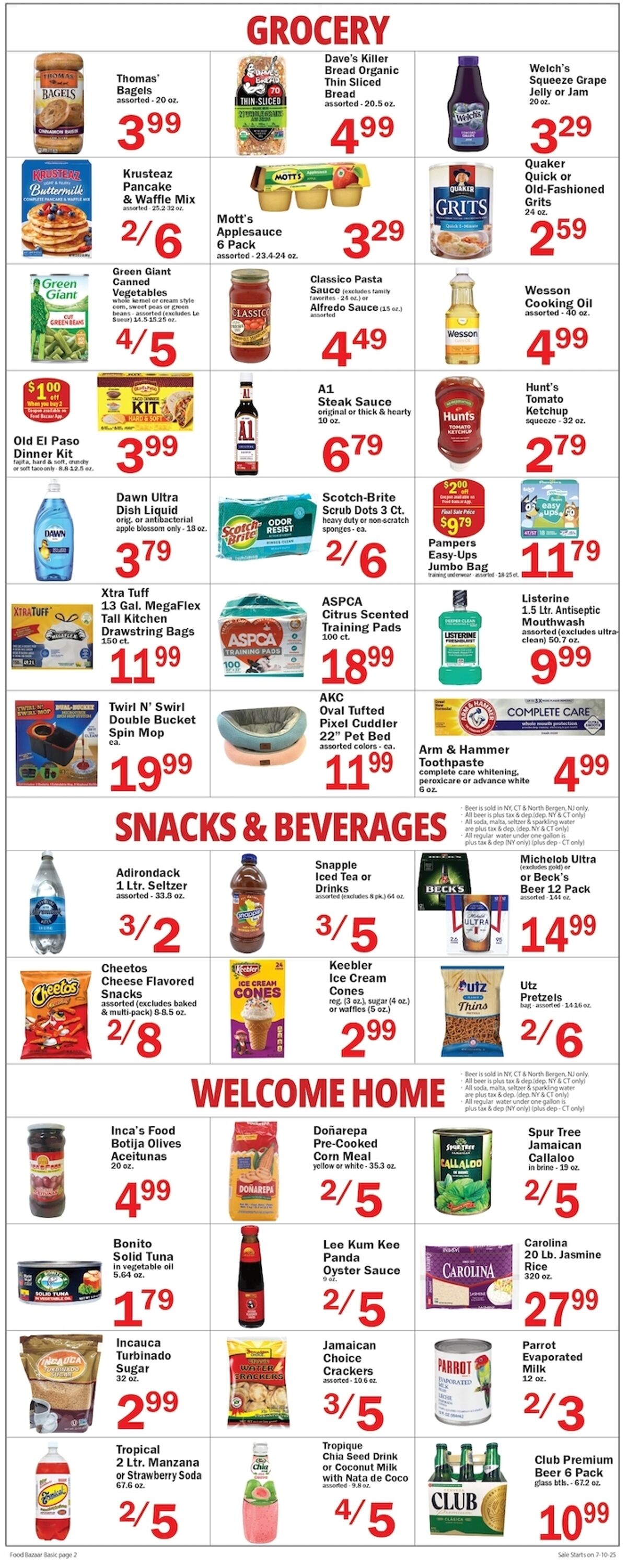 Weekly ad Food Bazaar 07/10/2025 - 07/16/2025